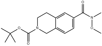 2(1H)-Isoquinolinecarboxylic acid, 3,4-dihydro-6-[(methoxymethylamino)carbonyl]-, 1,1-dimethylethyl ester Structure