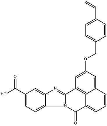 2-[(4-ethenylphenyl)methoxy]-7-oxo- 7H-benzimidazo[2,1-a]benz[de]isoquinoline-11-carboxylic acid Structure