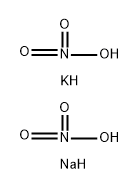 Sodium nitrate, Potassium nitrate mixture. Structure