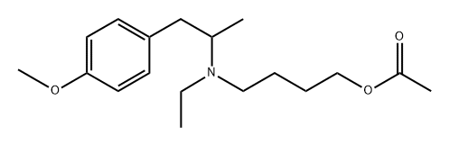 4-(Ethyl(1-(4-methoxyphenyl)propan-2-yl)amino)butyl acetate 구조식 이미지