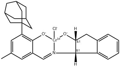 Chromium, chloro[(1S,2R)-2,3-dihydro-1-[[[2-(hydroxy-κO)-5-methyl-3-tricyclo[3.3.1.13,7]dec-1-ylphenyl]methylene]amino-κN]-1H-inden-2-olato(2-)-κO]-, (SP-4-4)- Structure