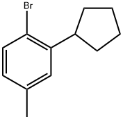 Benzene, 1-bromo-2-cyclopentyl-4-methyl- Structure