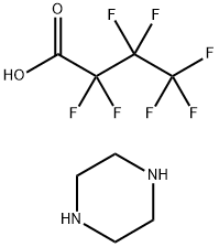 Butanoic acid, heptafluoro-, compd. with piperazine (2:1) (9CI) Structure