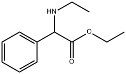 Benzeneacetic acid, α-(ethylamino)-, ethyl ester Structure