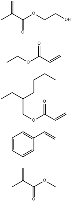 2-Propenoic acid, 2-methy-, 2-ethyl hexyl ester, polymer with 2-ethylhexyl 2-propenoate, ethyl 2-methyl-2-propionate and methyl 2-methyl-2-propionate Structure