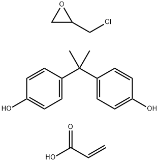 2-프로펜산,(클로로메틸)옥시란및4,4-(1-메틸에틸리덴)비스페놀중합체 구조식 이미지