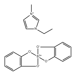 1-Ethyl-3-methylimidazolium bis[1,2-benzene-O,O'-diolate]borate Structure