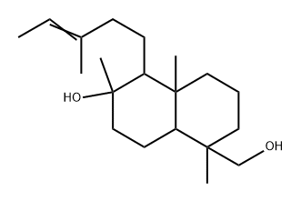 5β,8βH,9βH,10α-Labd-13-ene-8,18-diol (7CI,8CI) 구조식 이미지