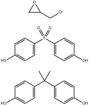 Phenol,4,4'-(1-methylethylidene)bis-,polymer with(chloromethyl)oxirane and 4,4'-sulfonylbis(phenol) Structure