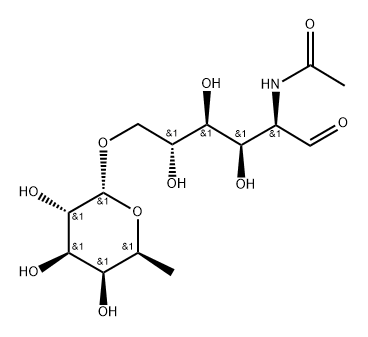 2-아세트아미도-2-데옥시-6-OaL-푸코피라노실-D-글루코스 구조식 이미지