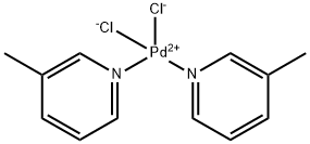 Trans-dichlorobis(β-picoline)palladium(II) 구조식 이미지