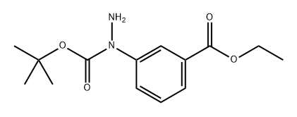 tert-Butyl 1-(3-(ethoxycarbonyl)phenyl)hydrazine-1-carboxylate 구조식 이미지