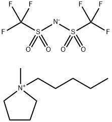 1-Methyl-1-pentylpyrrolidinium Bis(trifluoromethanesulfonyl)imide Structure