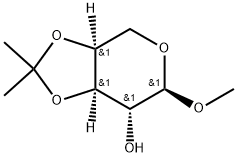 α-L-Arabinopyranoside, methyl 3,4-O-(1-methylethylidene)- 구조식 이미지