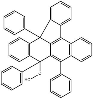 Hydroperoxide, 4b,9-dihydro-4b,9,10-triphenylindeno[1,2,3-fg]naphthacen-9-yl (9CI) Structure