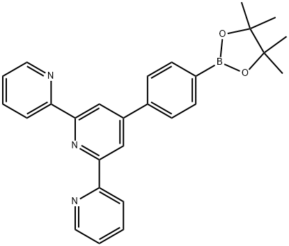 4'-(4-(4,4,5,5-tetramethyl-1,3,2-dioxaborolan-2-yl)phenyl)-2,2':6',2''-terpyridine 구조식 이미지