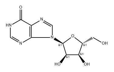 6H-Purin-6-one, 1,9-dihydro-9-α-D-ribofuranosyl- Structure