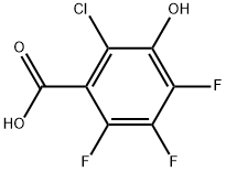 2-Chloro-4,5,6-trifluoro-3-hydroxybenzoic acid Structure