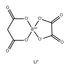 Lithium-malonato-oxalato-borate Structure