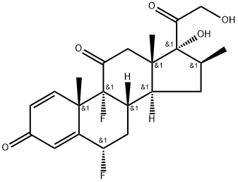 Pregna-1,4-diene-3,11,20-trione, 6α,9-difluoro-17,21-dihydroxy-16β-methyl- (7CI,8CI) Structure