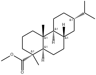 1-Phenanthrenecarboxylic acid, tetradecahydro-1, 4a-dimethyl-7- (1-met hylethyl)-, methyl ester, [1R-(1.alpha., 4a.beta.,4b.alpha.,7.alpha.,8 a.beta.,10a.alpha.)]- Structure