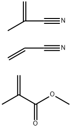 2-Propenoic acid, 2-methyl-, methyl ester, polymer with 2-methyl-2-propenenitrile and 2-propenenitrile Structure