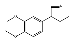 Benzeneacetonitrile, α-ethyl-3,4-dimethoxy- Structure
