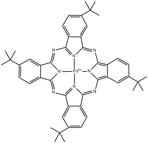 Palladium, [2,9,16,23-tetrakis(1,1-dimethylethyl)-29H,31H-phthalocyaninato(2-)-κN29,κN30,κN31,κN32]-, (SP-4-1)- Structure