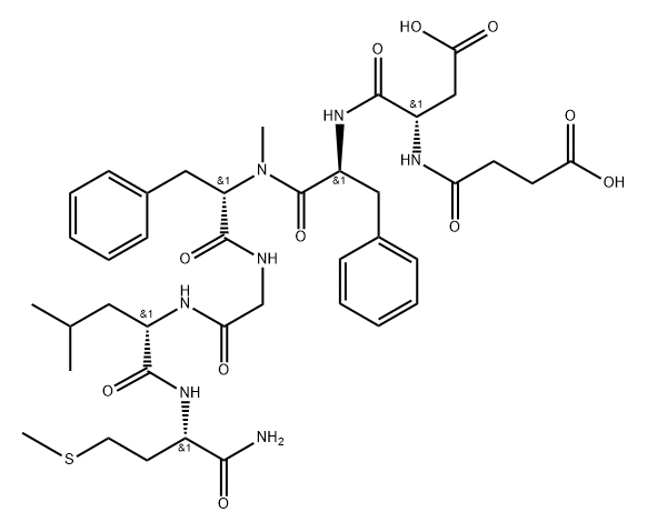 (5S,8S,14S,17S,20S)-14,17-Dibenzyl-5-carbamoyl-20-(carboxymethyl)-8-isobutyl-15-methyl-7,10,13,16,19,22-hexaoxo-2-thia-6,9,12,15,18,21-hexaazapentacosan-25-oic acid trifluoroacetate Structure