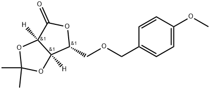 2,3-O-isopropylidene-5-O-(4-methoxybenzyl)-D-ribono-1,4-lactone Structure