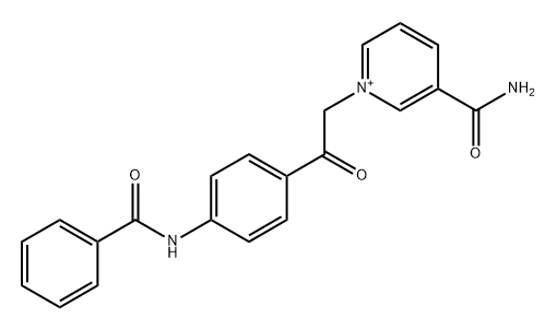 Pyridinium, 3-(aminocarbonyl)-1-[2-[4-(benzoylamino)phenyl]-2-oxoethyl]- 구조식 이미지