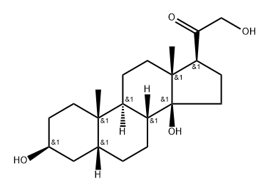 Pregnan-20-one, 3,14,21-trihydroxy-, (3β,5β,14β)- Structure