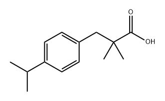 Benzenepropanoic acid, α,α-dimethyl-4-(1-methylethyl)- Structure