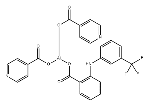 Aluminum,  bis(4-pyridinecarboxylato-O)[2-[[3-(trifluoromethyl)phenyl]amino]benzoato-O]-  (9CI) Structure