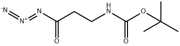 Carbamic acid, N-(3-azido-3-oxopropyl)-, 1,1-dimethylethyl ester Structure