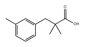 Benzenepropanoic acid, α,α,3-trimethyl- Structure