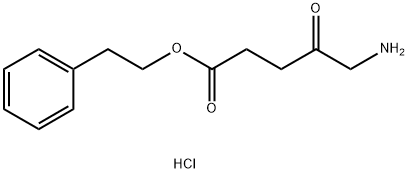 Pentanoic acid, 5-amino-4-oxo-, 2-phenylethyl ester, hydrochloride (1:1) Structure