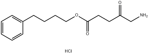 Pentanoic acid, 5-amino-4-oxo-, 4-phenylbutyl ester, hydrochloride (1:1) Structure