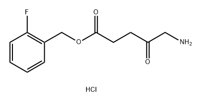 Pentanoic acid, 5-amino-4-oxo-, (2-fluorophenyl)methyl ester, hydrochloride (1:1) Structure