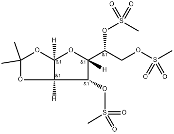 1-O,2-O-(1-메틸에틸리덴)-α-D-글루코푸라노스=트리스(메탄설포네이트) 구조식 이미지