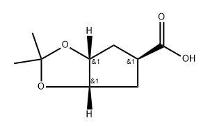 (3aR,5S,6aS)-2,2-dimethyl-hexahydrocyclopenta[d ][1,3]dioxole-5-carboxylic acid Structure