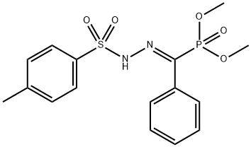 Benzenesulfonic acid, 4-methyl-, (2E)-2-[(dimethoxyphosphinyl)phenylmethylene]hydrazide Structure