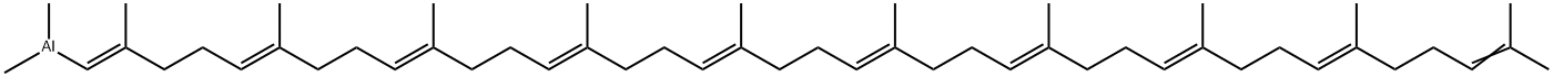 Aluminum, [(1E,5E,9E,13E,17E,21E,25E,29E,33E)-2,6,10,14,18,22,26,30,34,38-decamethyl-1,5,9,13,17,21,25,29,33,37-nonatriacontadecaenyl]dimethyl- 구조식 이미지