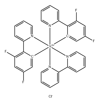 (2,2'-Bipyridine)bis[2-(2,4-difluorophenyl)pyridine]iridium(III) hydrochloride Structure