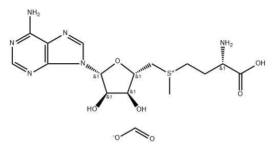 Adenosine, 5'-[[(3S)-3-amino-3-carboxypropyl]methylsulfonio]-5'-deoxy-, formate (1:1) Structure