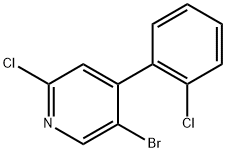 5-bromo-2-chloro-4-(2-chlorophenyl)pyridine Structure