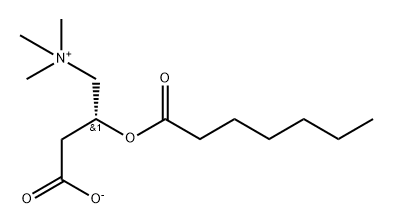 1-Propanaminium, 3-carboxy-N,N,N-trimethyl-2-[(1-oxoheptyl)oxy]-, inner salt, (2R)- Structure