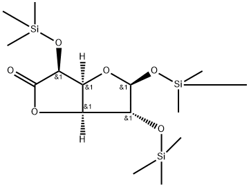 Per-O-(trimethylsilyl)-beta-D-glucofuranurono-6,3-lactone Structure