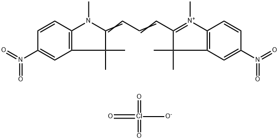 2-[3-(1,3-Dihydro-5-nitro-1,3,3-trimethyl-2H-indol-2-ylidene)-1-propen-1-yl]-5-nitro-1,3,3-trimethyl-3H-indolium perchlorate (1:1) Structure