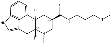 Ergoline-8-carboxamide, N-[3-(dimethylamino)propyl]-6-methyl-, (8β)- (9CI) Structure